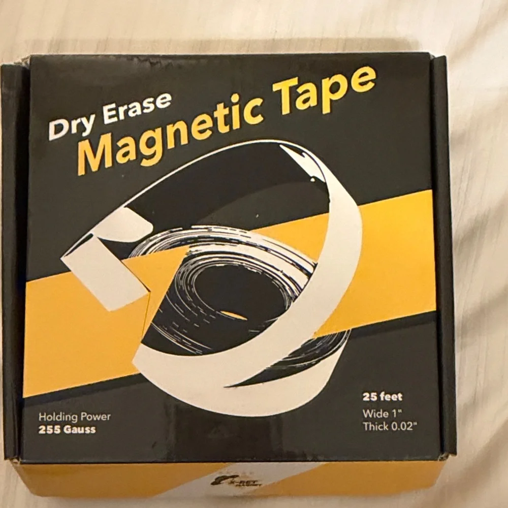 Dry Erase Magnetic Tape - Black and White